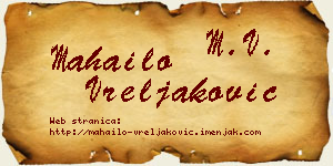 Mahailo Vreljaković vizit kartica